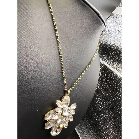 J. Crew Rhinestone Blossom Pendant - Picture 2 of 7